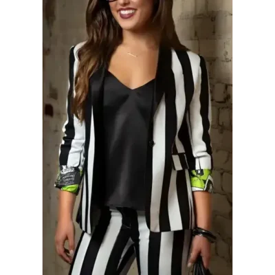 Beetlejuice womens jacket front view