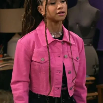 Wizards beyond waverly place billie pink jacket front view